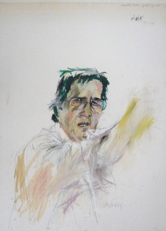 Önarckép fehér ingben