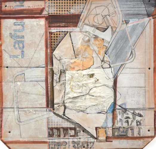 Római faltöredék, 70 71 cm, vegyes technika, 2020