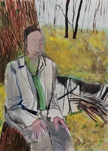 Természetben ücsörgő 2