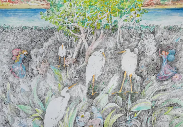 Madarak a vízparton