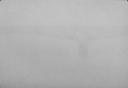 Petőfi hídi pilon ködben