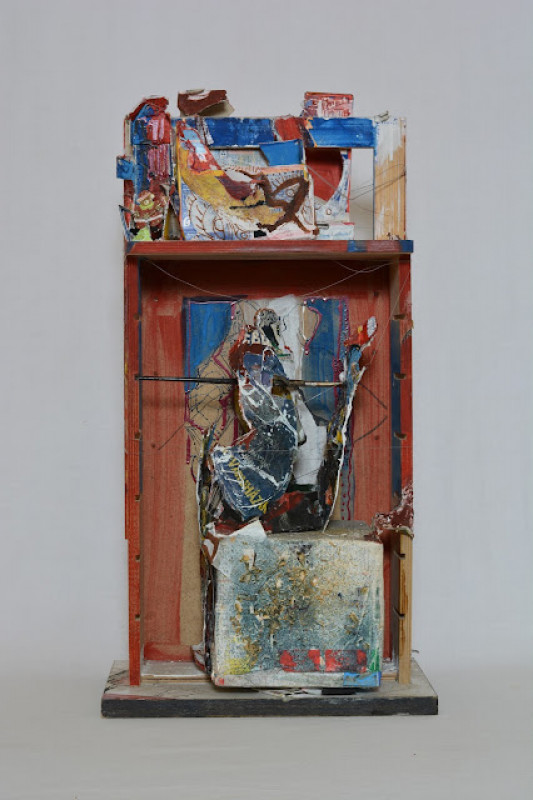 Nórák VIII., 2007-2008, (elölnézet), íróasztalfiók, 65 x 34 x 23 cm.